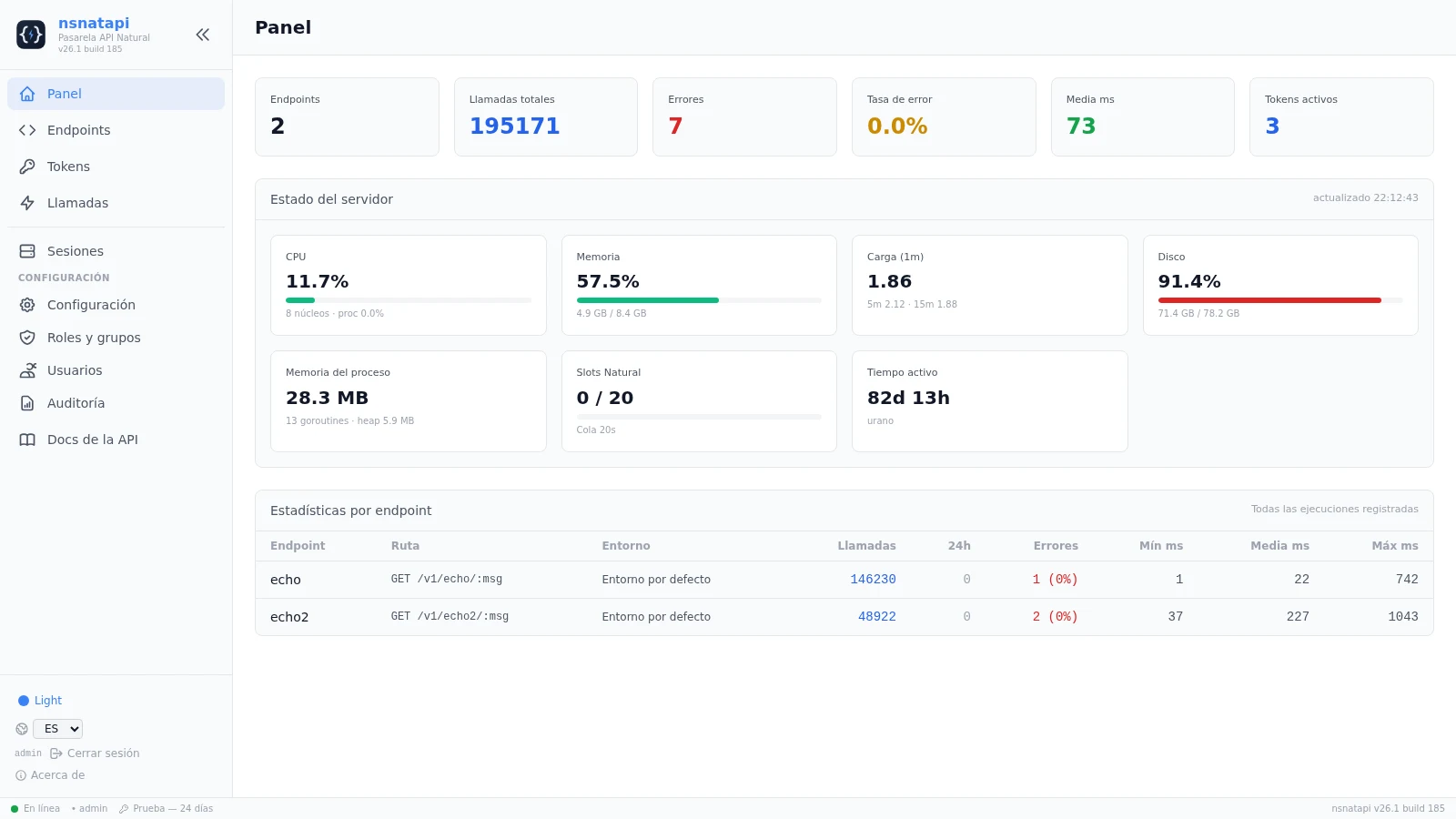 NSNatAPI — Sus subprogramas Natural, como API REST. Sin EntireX.